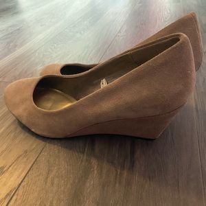 Taupe Suede Wedge